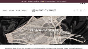 Mentionables - Crotchless Lingerie Sets