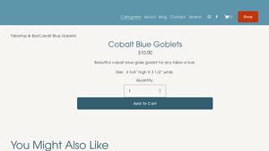 Cobalt Blue Goblets - Elegant Glassware