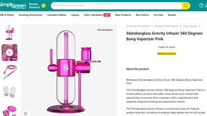 Stundenglass - Stündenglass Gravity Infuser 360 Degrees Bong Vaporizer Pink