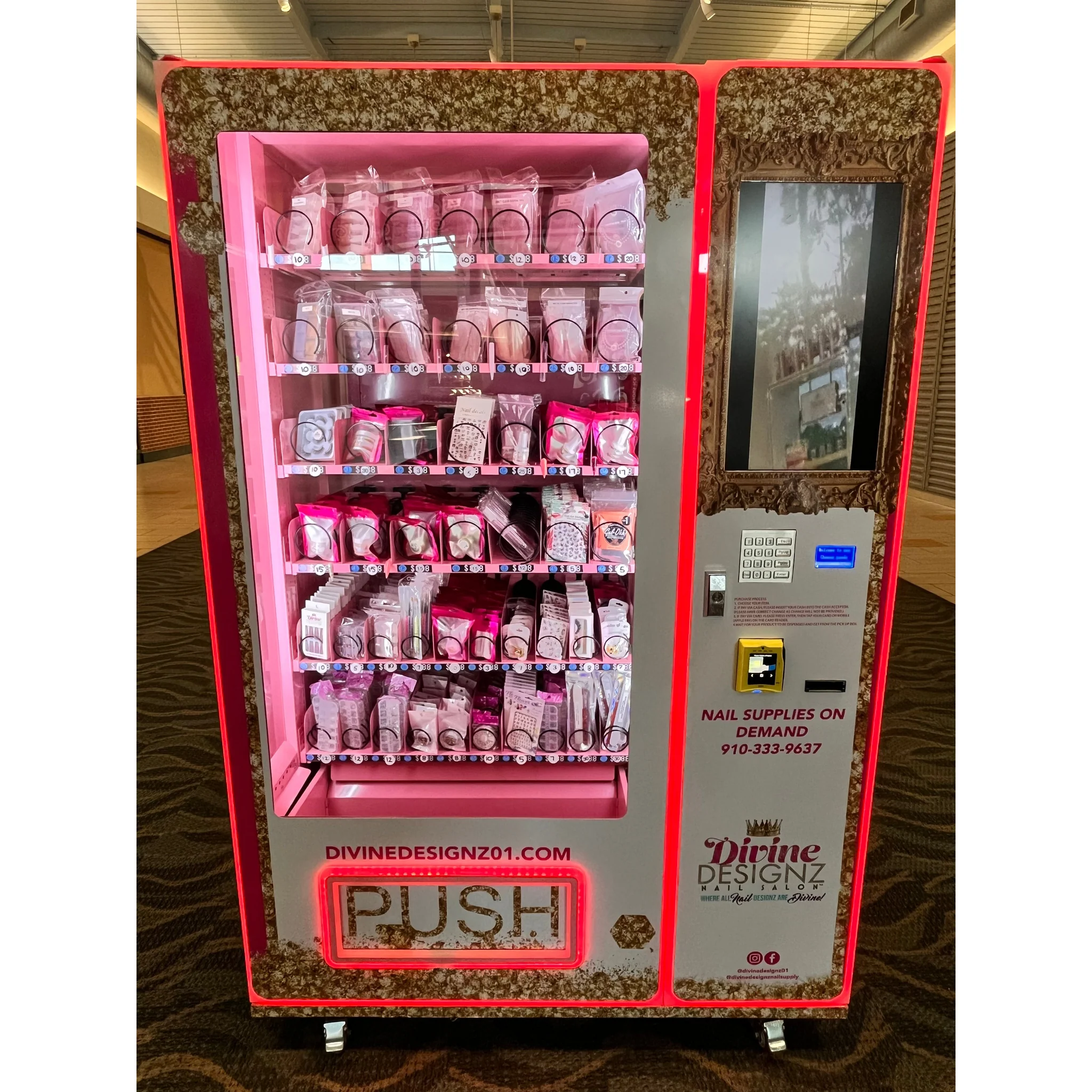 A stock image illustrating skin care products vending machine concepts