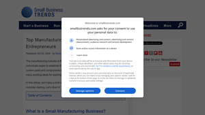 Small Biz Trends - Top Manufacturing Ideas