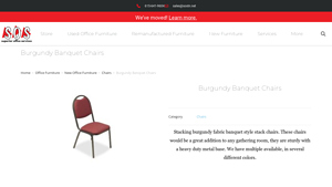 SOS Installs - Burgundy Banquet Chairs