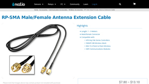 NCD - RP-SMA Antenna Extension Cable
