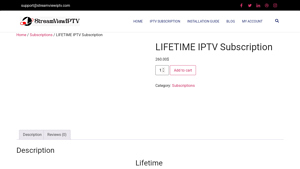 StreamView - LIFETIME IPTV Subscription