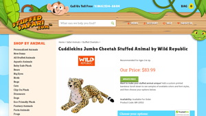 Wild Republic - Cuddlekins Jumbo Cheetah