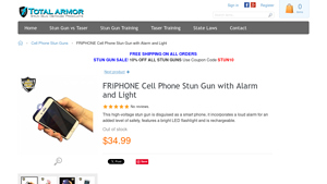 Streetwise - FRiPHONE 14 Million Volt Cell Phone Stun Gun