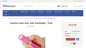 Stunster - Stun Master 3,000,000 Volt Rechargeable Lipstick Stun Gun