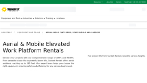 Sunbelt Rentals - Aerial Work Platforms and Cranes