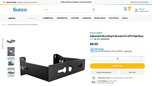 Sunco - Adjustable Mounting U-Bracket for UFO High Bays