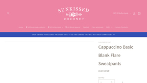 Sunkissed Coconut - Cappuccino Basic Flare Sweatpants