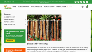 Sunset Bamboo - Black Bamboo Fencing
