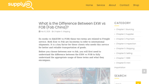 Supplyia - Incoterms Explained: EXW & FOB