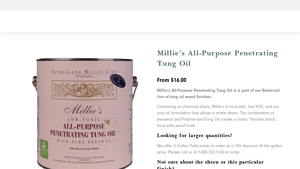 Sutherland Welles - Millie’s All-Purpose Penetrating Tung Oil