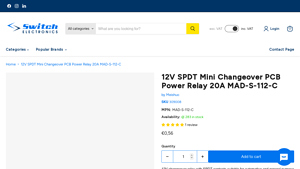 Switch Electronics - 12V SPDT Mini Changeover Relay