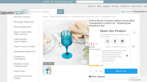 TableclothsFactory - Crystal Cut Wine Goblets