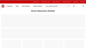 Target - Green Glassware Goblets