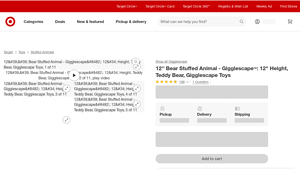 Gigglescape - 12 Bear Stuffed Animal