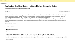 Techenclave - High Capacity Lipo Battery Replacement