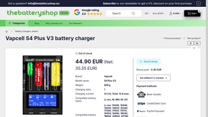 Vapcell - S4 Plus V3