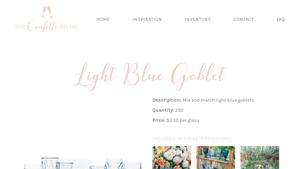 The Confetti Studio - Light Blue Goblet