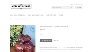 The Gentleman's Stache - Vintage Brown Ceramic Insulator