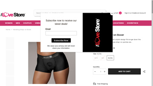 The Love Store - Vibrating Strap-on Boxer