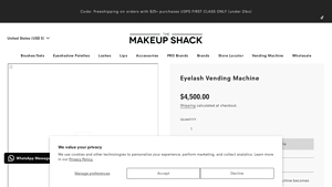 The Makeup Shack - Eyelash Vending Machine