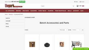 The Park Catalog - Newport Bench Armrest