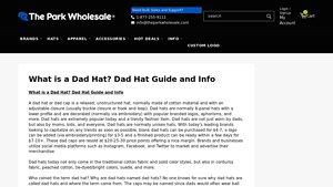 The Park Wholesale - Dad Hats