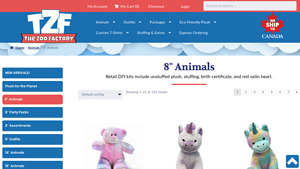 The Zoo Factory - Unstuffed Plush Animal Kits