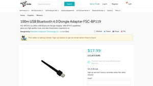 Feasycom - 100m USB Bluetooth 4.0 Dongle Adapter FSC-BP119