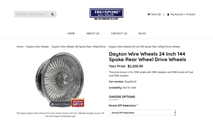 Dayton - 24 Inch 144 Spoke Rear Wheel
