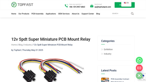 TopFast - 12V SPDT Super Miniature Relay