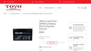 TOYO - 12V 9.0 Ah SLA Battery