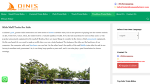 Train Rides Manufacturer - Kids Mall Train