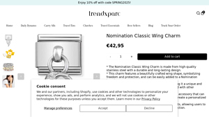 TrendXparc - Nomination Classic Wing Charm
