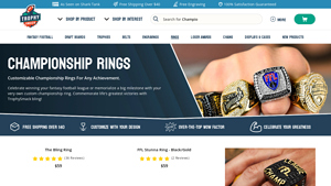 TrophySmack - Fantasy Championship Rings