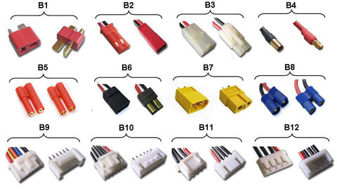 A stock image illustrating types of battery connectors concepts