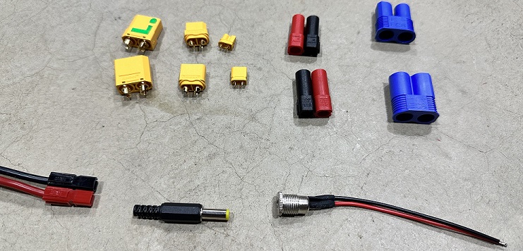 A stock image illustrating types of battery connectors concepts