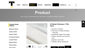 Ultratextile - 91% Modal 9% Elastane Rib Fabric