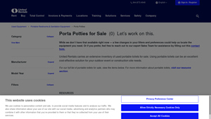 United Rentals - Used Portable Toilets