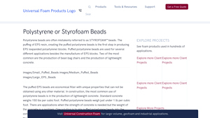 UnivFoam - Polystyrene Beads