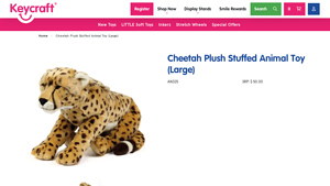 Living Nature - Cheetah Plush Stuffed Animal Toy