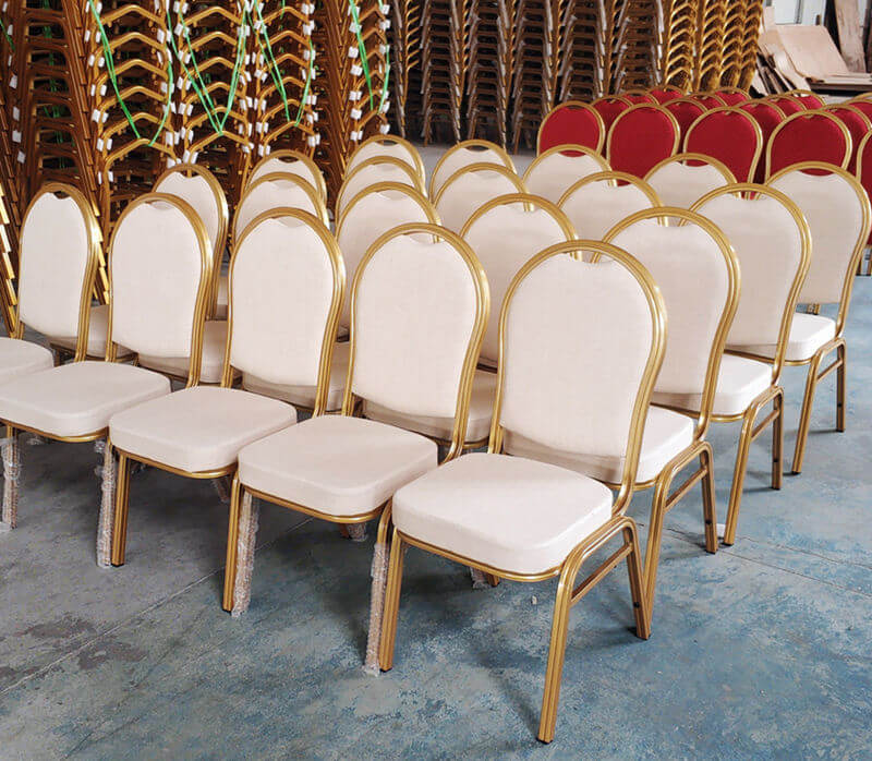 A stock image illustrating used banquet chairs for sale concepts
