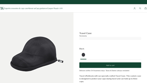 Varsity Headwear - Black Travel Case