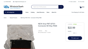 Amp - NEW PBT-GF30 Connector 68 Way PA66