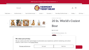 Vermont Teddy Bear - 20 In. World's Coziest Bear