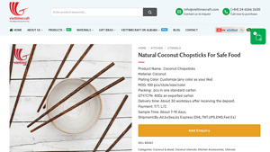 Viet Time Craft - Natural Coconut Chopsticks