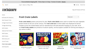 Vintagraph - Vintage Fruit Crate Labels