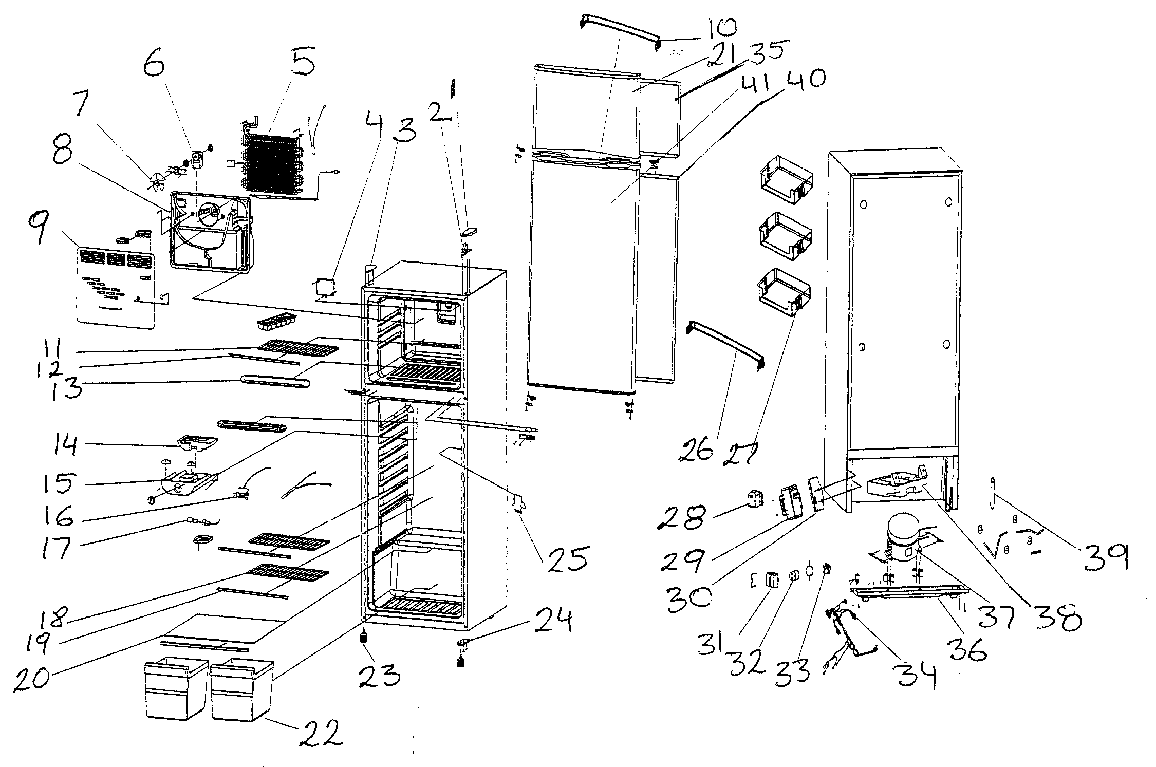 A stock image illustrating vissani refrigerator parts concepts